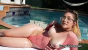 Bokep Sex Curvy Serena oiled in the pool but fucked indoors 3gp