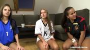 Bokep Full Rare foursome with 3 teen soccer fan babes fucking lucky guy online